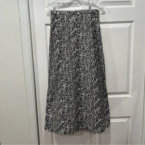 Charter club petite midi black and white skirt